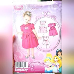 Special Simplicity 1671  Disney Princess Dress Sewing Pattern 6mo-4 UNCUT